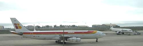 Iberia A340-600 at Las Palmas Gran Canaria Feb 2007