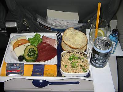 Lufthansa Dinner DUS-LHR Jan 2005