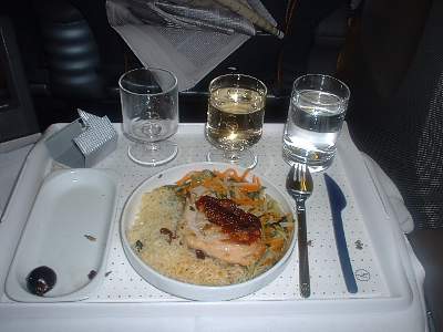 Lufthansa Dinner FRA-BKK Sept 2003