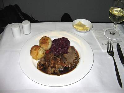 Lufthansa Dinner FRA-HKG Dec 2007