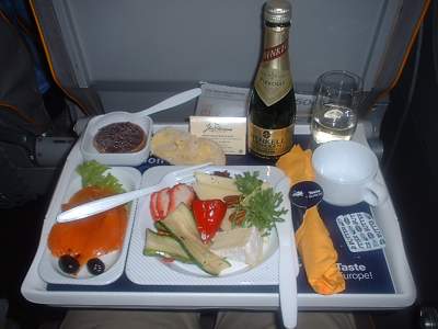 Lufthansa Dinner LHR-FRA Sept 2003