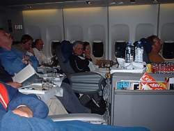 Lufthansa Business class buffet pod on a 747 Sept 2003