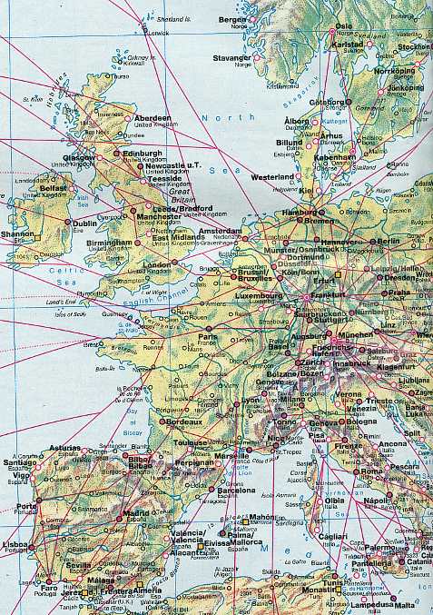 Lufthansa routemap 2003