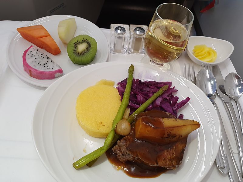 Malaysia Airlines Business Class Inflight Meal KUL to Sydney July 2019