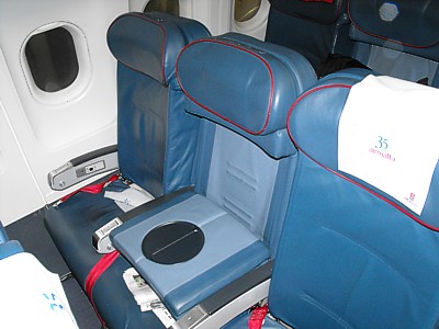 Air Malta Airbus A320 business class seat May 2009