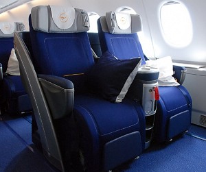Lufthansa A380 Business Class cabin