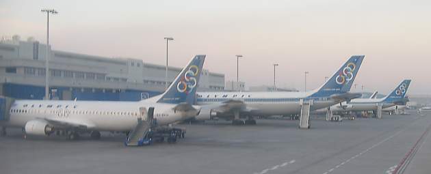 Olympic planes at Athens MARCH 2007