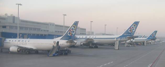 Olympic planes at Athens MARCH 2007