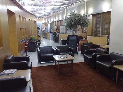 Athens Olympic Airways business class lounge July 2008