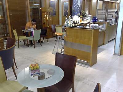 Athens Olympic Airways business class lounge July 2008