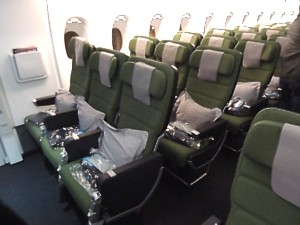 Qantas Economy seat Airbus A380 Nov 2011