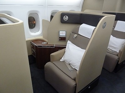 Qantas Airbus A380 First Class seat November 2011