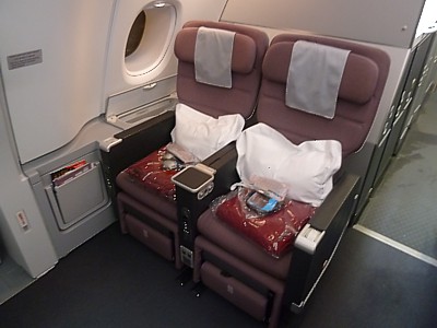 Qantas Airbus A380 First Class seat November 2011