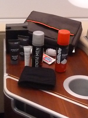 The new Qantas First Class amenity kit Nov 2011