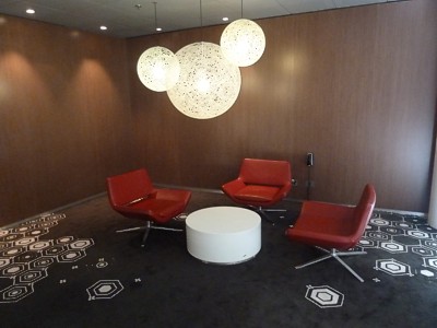 British Airways Sydney Business Class lounge Qantas Club Oct 2011