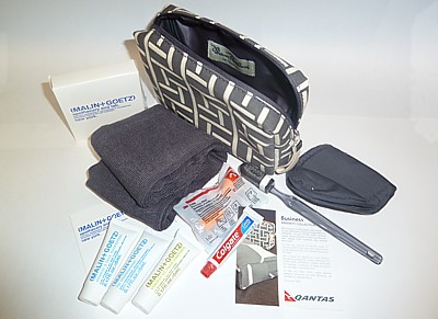 The new Qantas business class amenity kit June 2011