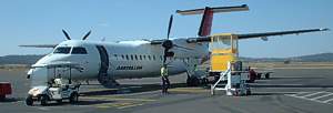 Qantas Dash-8 at Canberra Jan 2003