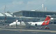 Qantas Dash-8 at Sydney Feb 2003