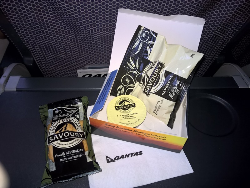 Qantas Inflight Meal Economy Class SYD BNE Apr 2016