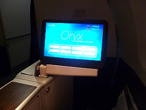 Qatar Airways IFE seatback TV