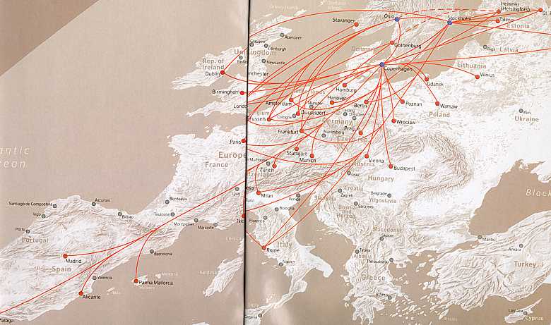 SAS European Routes