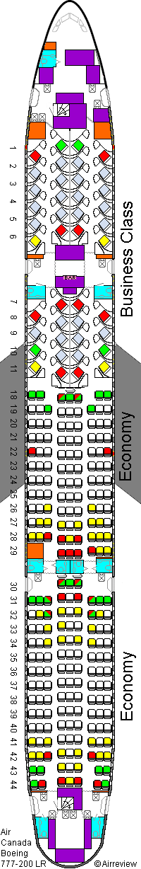 Air Canada Flight Seating Chart