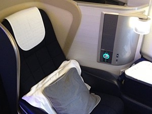 British Airways Boeing 777 Business Class seat 2A