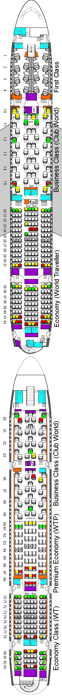 Airbus A380 Seating Chart British Airways