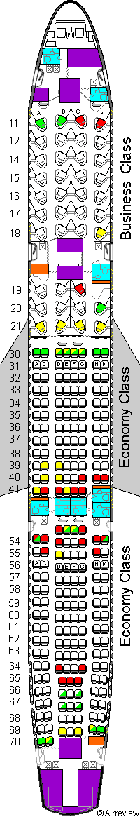 airbus a330 seating plan. Cathay Pacific A330-300 (A33E)