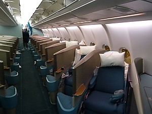 Cathay Pacific A340 Business Class seat 11A