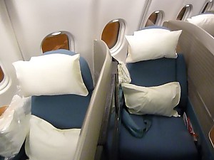 Cathay Pacific A330 Business Class seat 12K