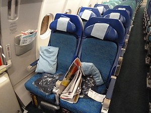 Cathay Pacific A330 Economy Class emergency exit seat 54K