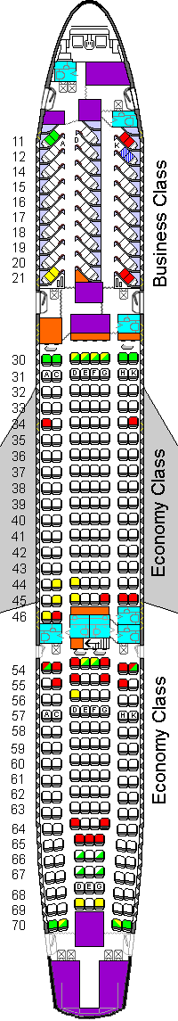 Cathay Pacific A340 seating plan