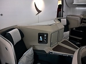 Cathay Pacific A350 Business Class seat 19G