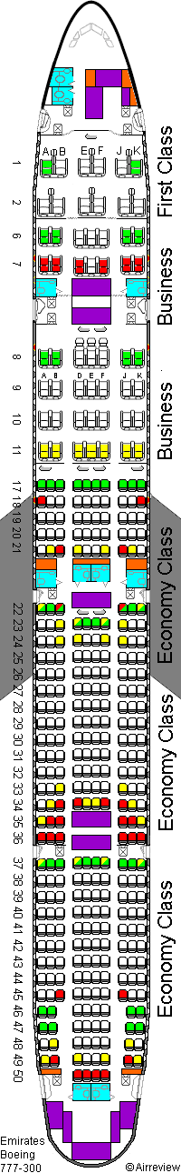 Emirates 777 Seat Plan Emirates Boeing 777 300 Seating Plan Seat Map