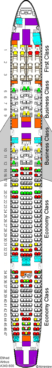 Airbus A340 600 Seating Chart South African Airways