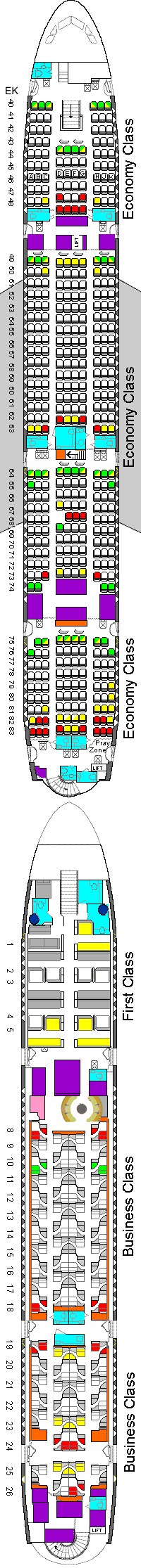 Etihad A380 seating plan