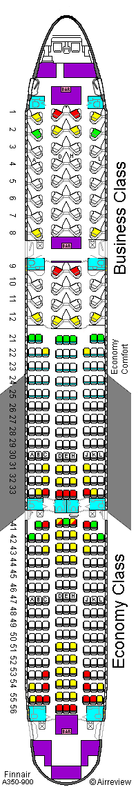 Finnair A350 seat plan