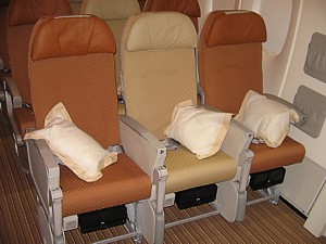Singapore Airlines A380 Economy Class seat 44A