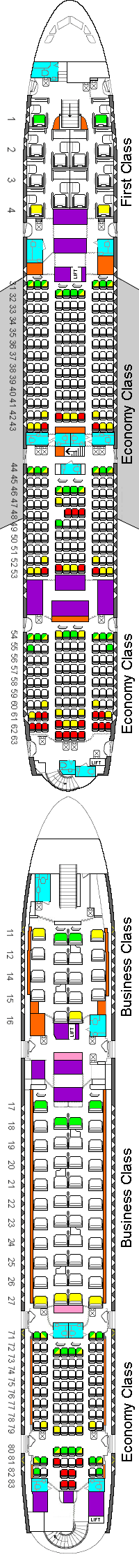 Airbus A380 Seating Chart Singapore Airlines