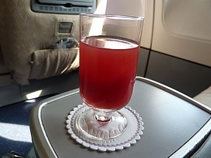 SriLankan Airlines preflight drink