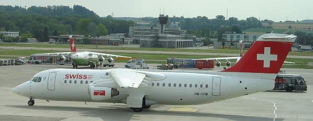 Swiss RJ100 at Zurich in special 