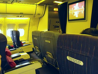 Thai Airways Airbus A300 Business Class Cabin seats July 2010