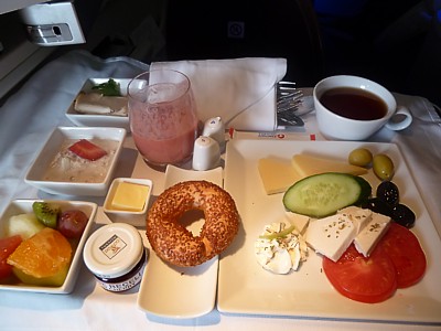 Turkish Airlines Food IST-HKG in Biz June 2011