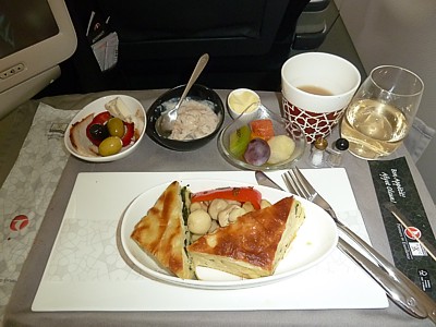 Turkish Airlines Food LHR-IST in Business June 2014