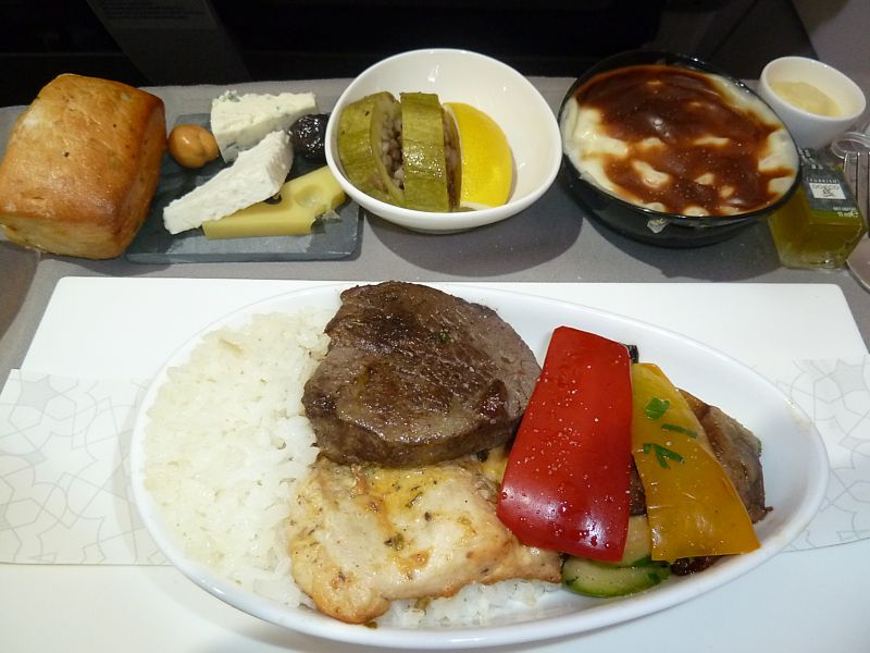 Turkish Airlines inflight meal Business Class IST LGW Apr 2015