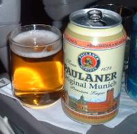 Paulaner on 777 business class Dec 2003