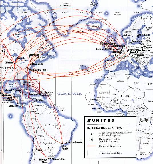 United Europe / US routes