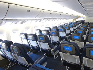 United Economy Class Seat Boeing 777 Feb 2012