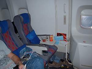 United Economy class seat - 35A on a 747 Dec 2003